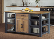 Splash of Blue - Kitchen Island - Lavish Kitchen Isle