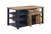 Splash of Blue - Kitchen Island - Lavish Kitchen Isle