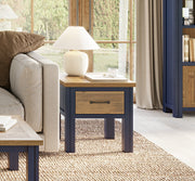 Splash of Blue - Lamp Table With drawer - Lavish Kitchen Isle