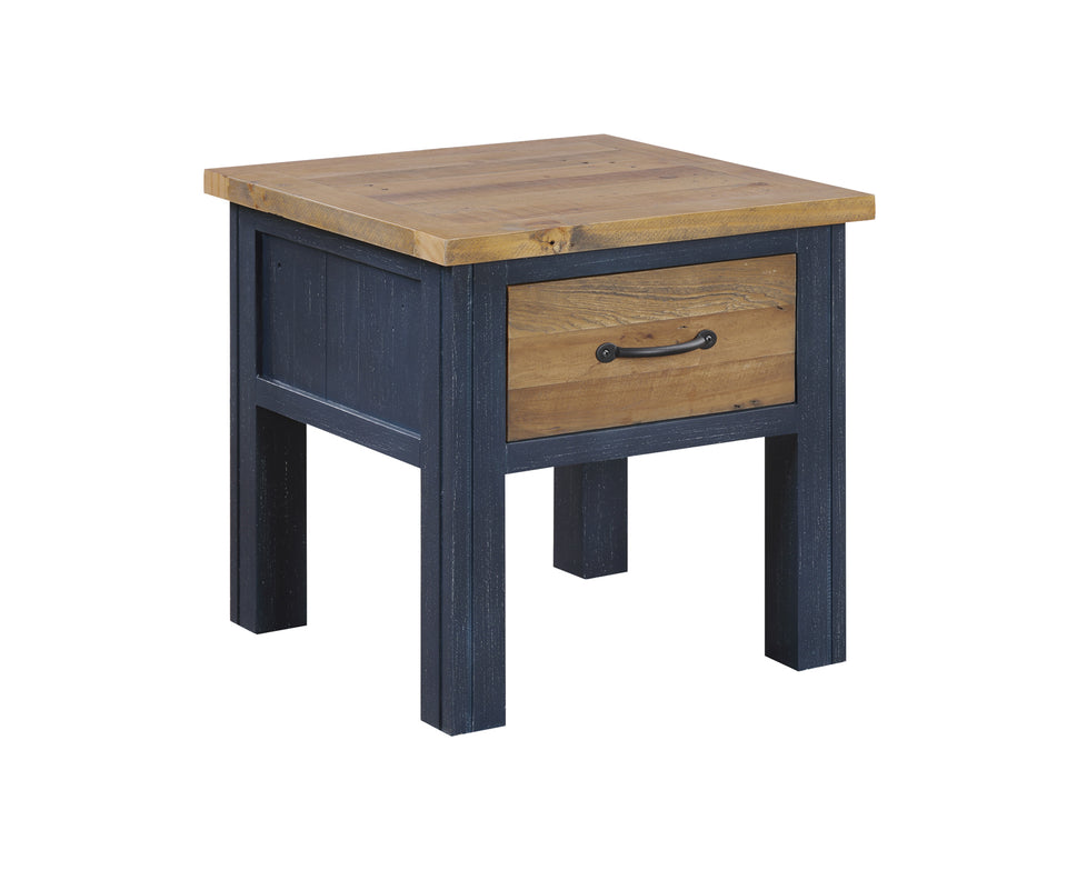 Splash of Blue - Lamp Table With drawer