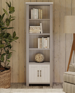 Greystone - Narrow Bookcase - Lavish Kitchen Isle