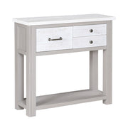 Baumhaus Greystone hall table with wooden finish, featuring a sleek design and sturdy legs, ideal for entryway or hallway decor.