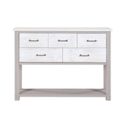 Baumhaus Greystone sideboard or console table with wooden finish and sleek design, featuring multiple storage compartments.