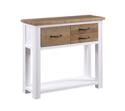 White small console table by Baumhaus featuring a sleek design and elegant finish, perfect for any living space.