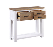 Baumhaus small white console table with a sleek design, perfect for entryways or living spaces.