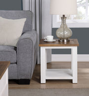 Baumhaus white lamp table showcasing a sleek design with a smooth surface and elegant legs, perfect for any room.