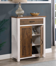 White - Shoe Storage Cupboard With Drawer