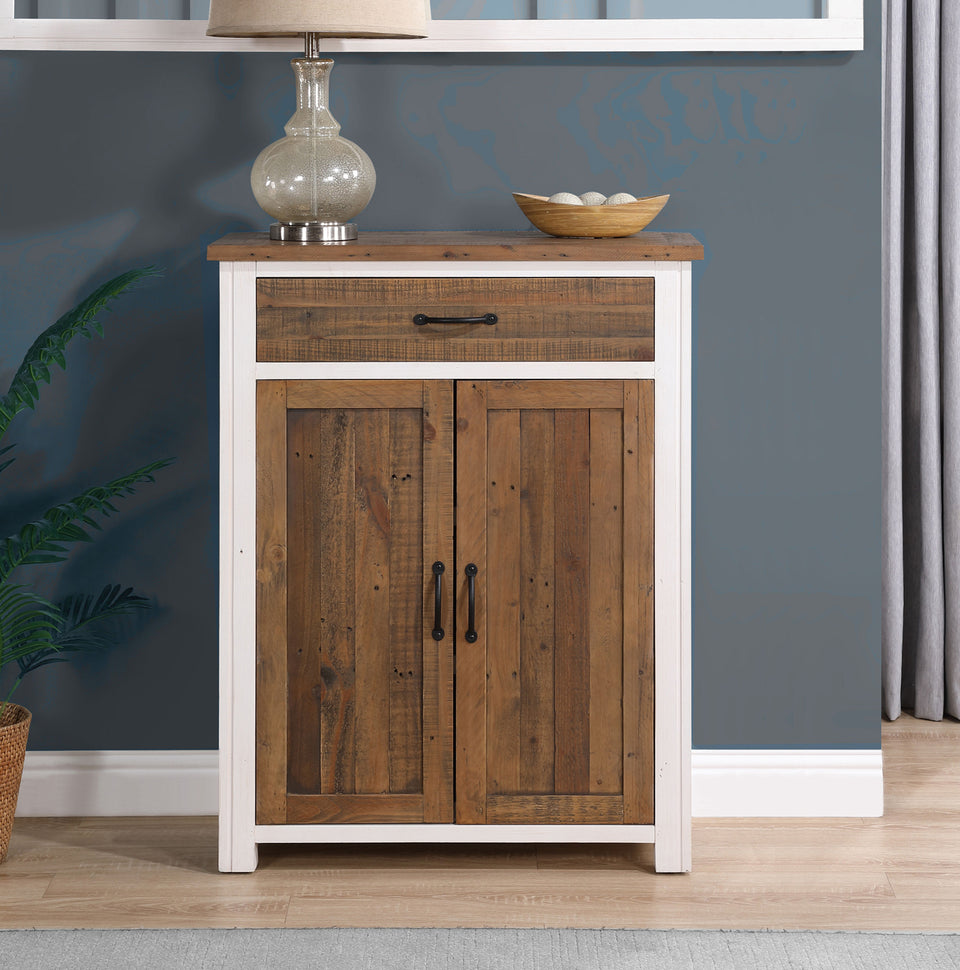 White - Shoe Storage Cupboard With Drawer