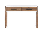 Baumhaus Trinity reclaimed console table with an open design, showcasing natural wood grain and sturdy construction.