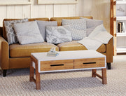 Baumhaus Trinity reclaimed coffee table with a rustic wood finish and unique grain patterns, ideal for living rooms.