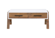 Baumhaus Trinity reclaimed coffee table showcasing unique wood grain and rustic design in a cozy living room setting.