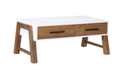 Reclaimed coffee table by Baumhaus featuring a rustic design with a natural wood finish and unique grain patterns.