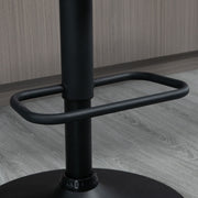 Set of 2 HOMCOM upholstered retro bar stools with adjustable height, swivel seats, and back support for stylish seating.