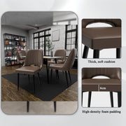 Pair of Lavish Kitchen Isle ergonomic dining and accent chairs with high back faux leather seating, ideal for kitchen or office use.
