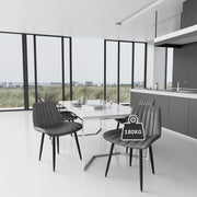 Modern ergonomic dining chairs by Lavish Kitchen Isle with high back support and adjustable feet for kitchen or office seating.
