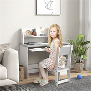 Children's Activity Desk with Storage - Grey Kids Study Furniture for Playroom & Bedroom