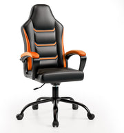PU Leather Gaming Chair - Height Adjustable Swivel Office Chair with Metal Base (300lbs Capacity) - Lavish Kitchen Isle