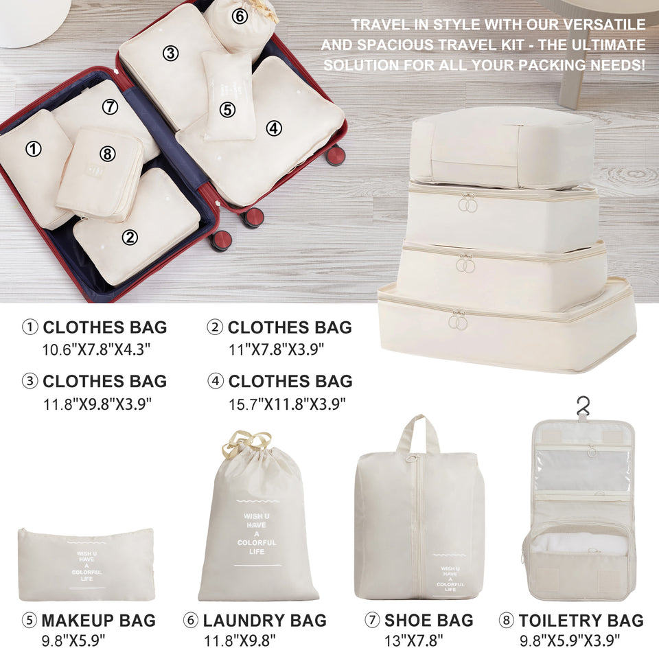 4-Piece Luggage Set - Durable PP Suitcase with Travel Tote & Toiletry Kit (Rose Gold, Red, Grey)