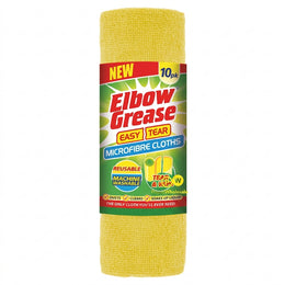 Elbow Grease Easy Tear Reusable Microfibre Cloths 10 Pack – Pack of 12