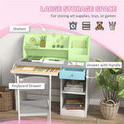 Children's Activity Desk with Storage - Grey Kids Study Furniture for Playroom & Bedroom