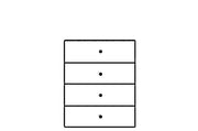 White high gloss narrow chest of drawers by Lavish Kitchen Isle with 4 drawers, sleek bedroom storage cabinet.
