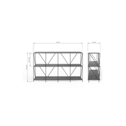 Leyo Cube Tier Shelving Storage Bookcase by Lavish Kitchen Isle with 4x2 cube compartments for organized home or office storage