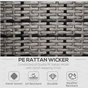 Single Seater Rattan Garden Armchair – Grey