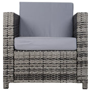 Single Seater Rattan Garden Armchair – Grey