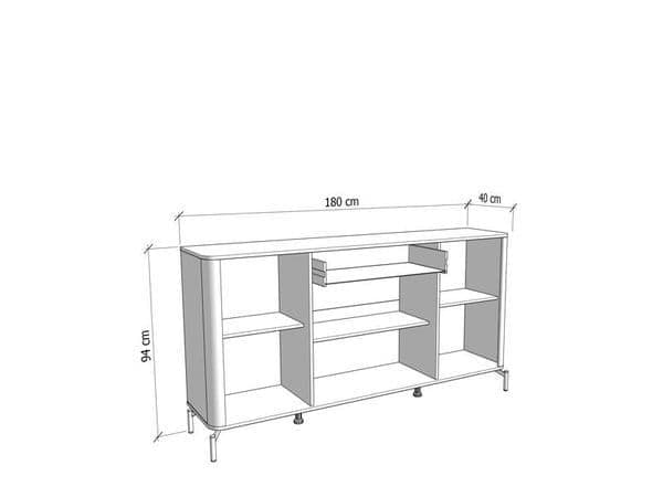 Kuri Sideboard Cabinet Storage Solid Drawer Door Unit 180cm Wide Buffet Living Dining Room Furniture