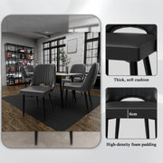 Pair of Lavish Kitchen Isle ergonomic dining and accent chairs with high back faux leather seating for kitchen or office use.