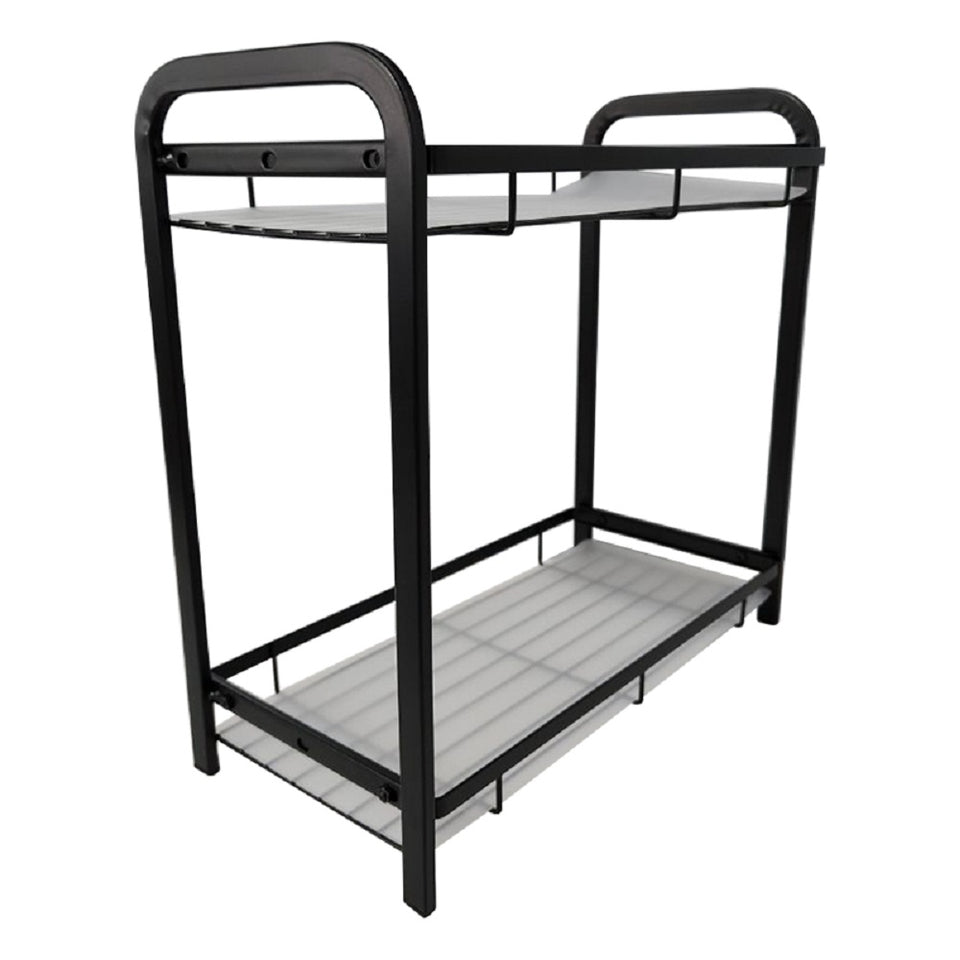 2 Tier Kitchen Countertop Storage Rack Iron Standing Shelf Cupboard Organiser for Pantry Bathroom Office