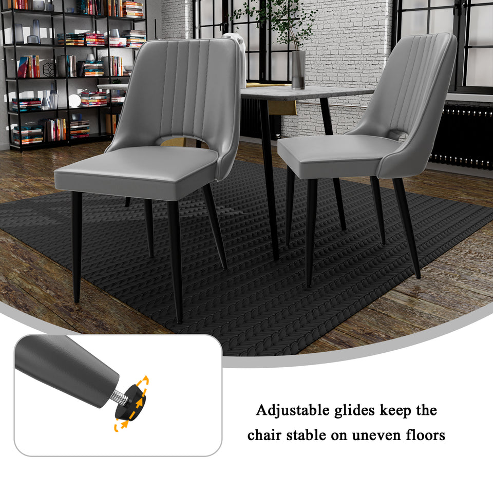 Ergonomic Dining & Accent Chairs - High Back Faux Leather Seating for Kitchen/Office