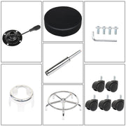 Round Stool  Feet Rotation Bar Stool Black - Lavish Kitchen Isle
