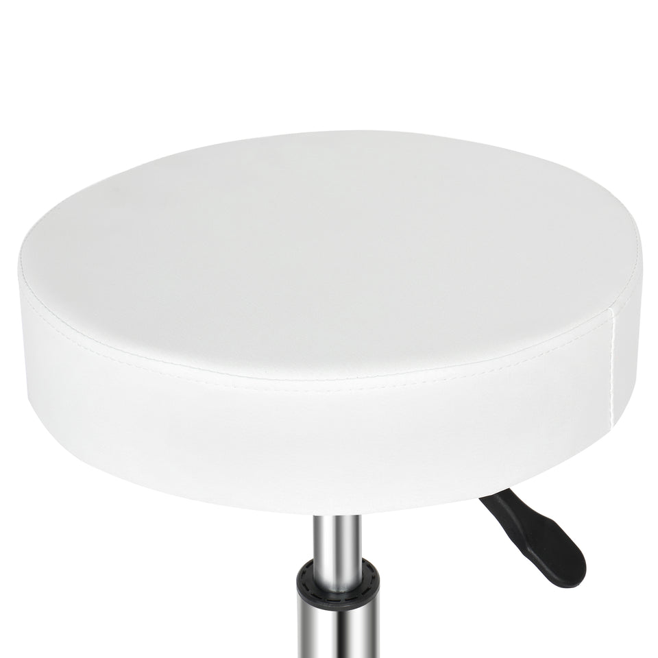 Round Stool Feet Rotation Bar Stool White