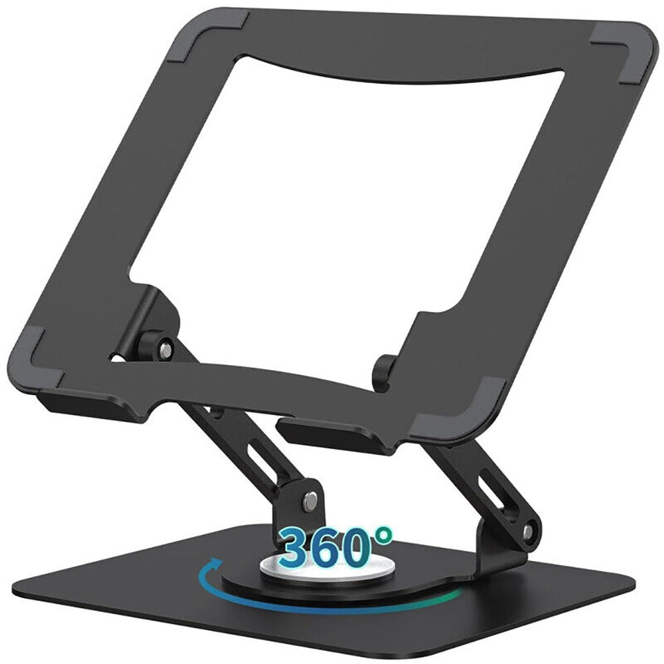 360° Metal Portable Laptop Tablet Stand Adjustable Holder For Desk Office Home 44 lbs Load Capacity