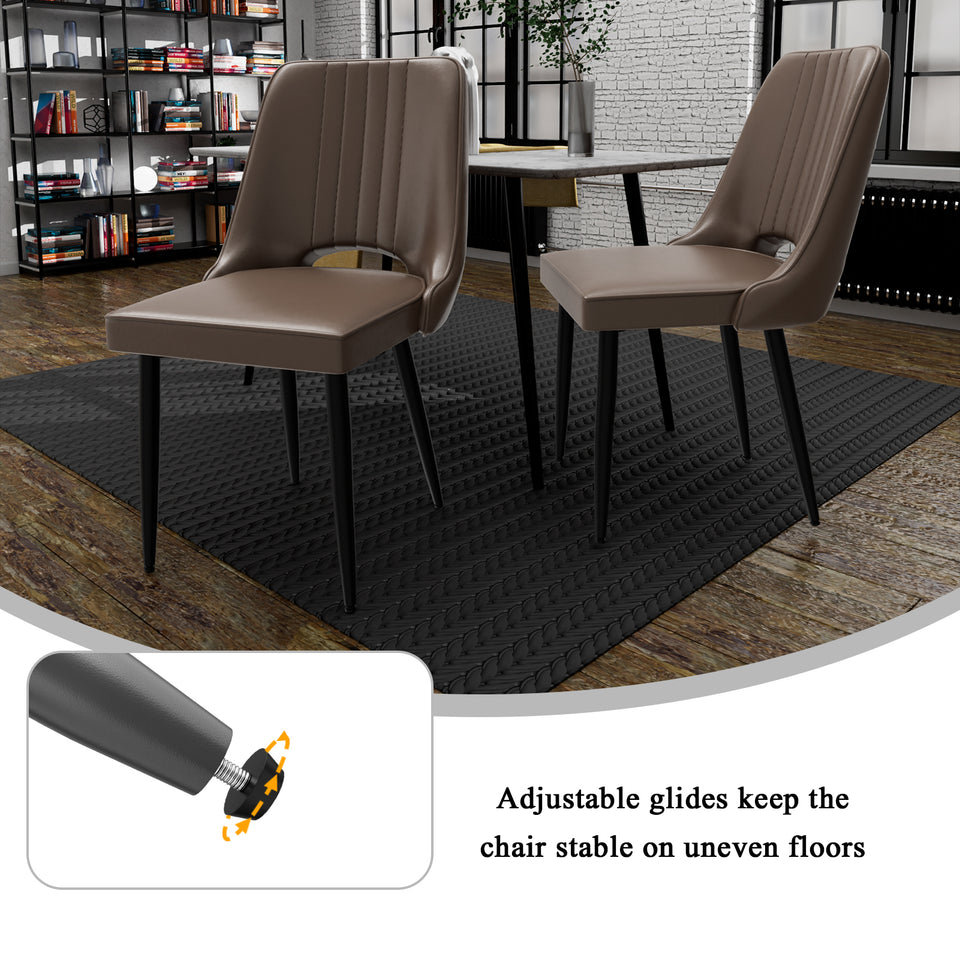 Ergonomic Dining & Accent Chairs - High Back Faux Leather Seating for Kitchen/Office