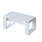 White Coffee Table with Lift-Up Storage – Modern Living Room Furniture
