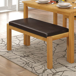 Hamra Natural Oak Bench – Solid Wood Dining Bench for Kitchen & Dining Spaces - Lavish Kitchen Isle