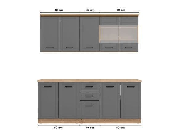Harbour Graphite Grey 200cm Kitchen Units