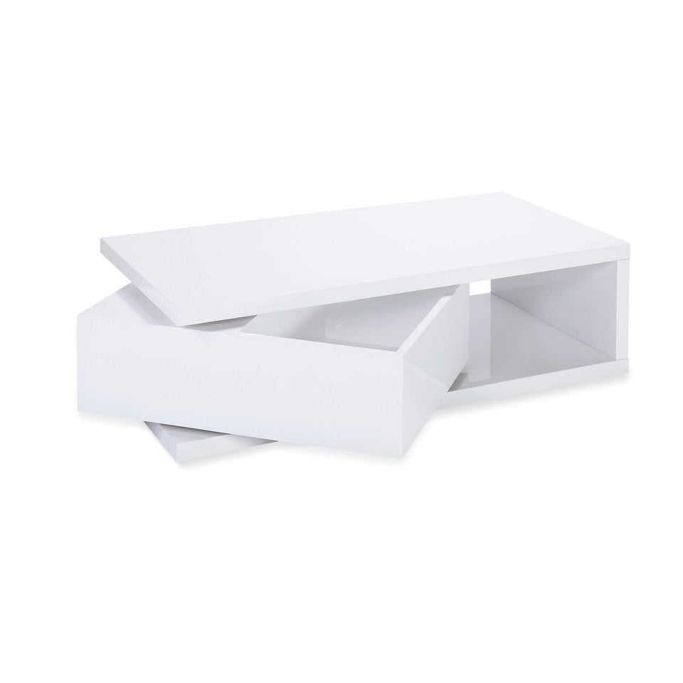 Hugh High Gloss Coffee Table White - Lavish Kitchen Isle