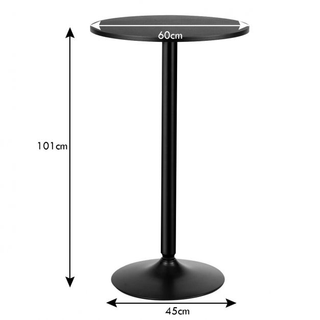 Modern Bar Table with Round Top for Living Room & Restaurant & Bistro