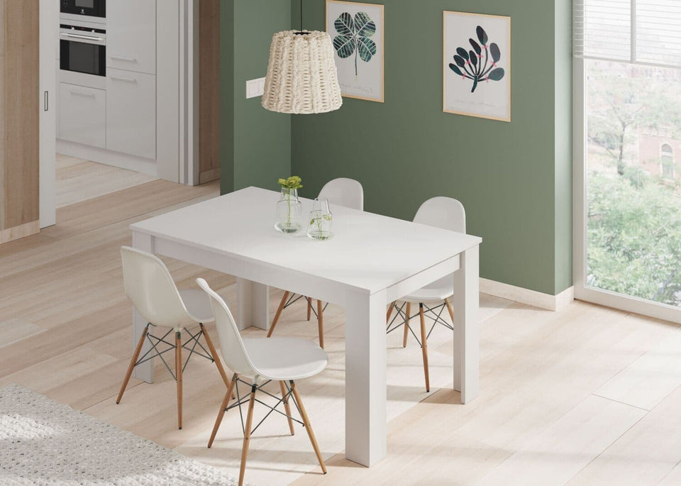 Ridge White Extending Dining Table