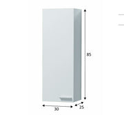 Serenade Bathroom Wall Cupboard Compact White Gloss Storage Solution - Lavish Kitchen Isle