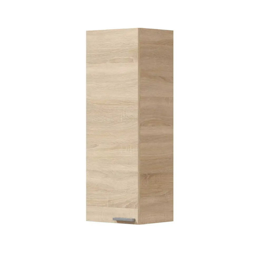 Serenade Oak Effect 1 Door Floating Bathroom Storage Cupboard Compact Wall-Mounted Solution