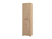 Narrow Oak Effect Wardrobe with Hanging Rail