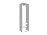 Narrow Oak Effect Wardrobe with Hanging Rail