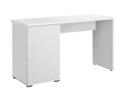 Lavish Kitchen Isle Solstice oak and white gloss computer desk with drawer and cupboard for sleek home office setup