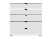 Arctic White Wide 6-Drawer Chest of Drawers by Lavish Kitchen Isle, modern bedroom storage with sleek design and ample drawer space.