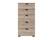 Lavish Kitchen Isle oak effect wide 5-drawer chest with ample storage and sleek design, suitable for modern bedrooms or living spaces.