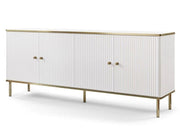 The Luxurious Extra Large Sideboard in White with Gold Detailing. - Lavish Kitchen Isle
